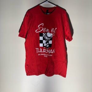Gildan Son of Thurman Delaware & Galena Ohio Graphic T-Shirt Size XL Red